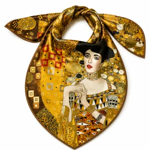 PAOLA RIVELLI Šatka, 90x90 cm Gustav Klimt Adela Bloch Bauer